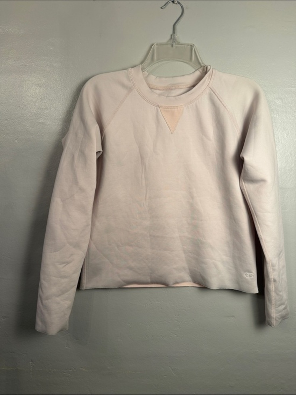 Albion Fit Neo Crop Crewneck Sweatshirt Size Xsmall Blush Pink